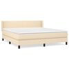 vidaXL Posteľn&yacute; r&aacute;m boxspring s matracom kr&eacute;mov&yacute; 160x200 cm l&aacute;tka