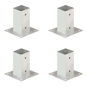 vidaXL Kotvy na stĺpiky 4 ks 71 mm galvanizovan&yacute; kov