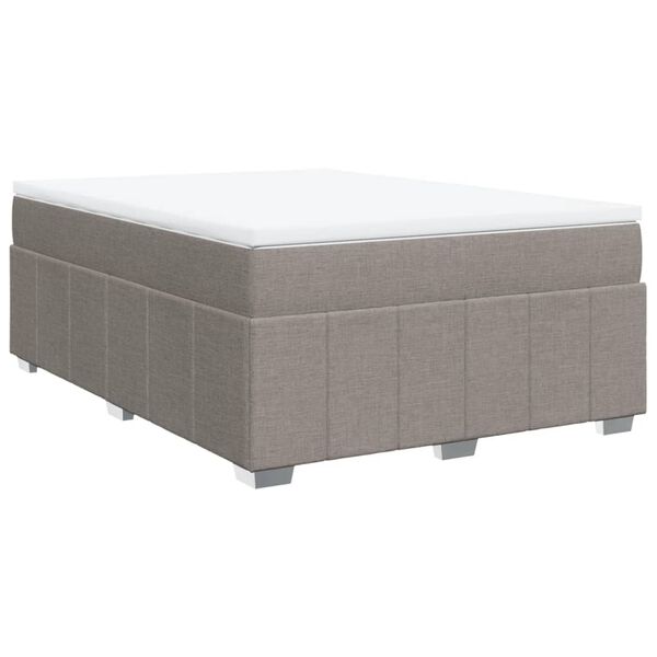 vidaXL Posteľn&yacute; r&aacute;m boxspring s matracom sivohned 140x200 cm l&aacute;tka
