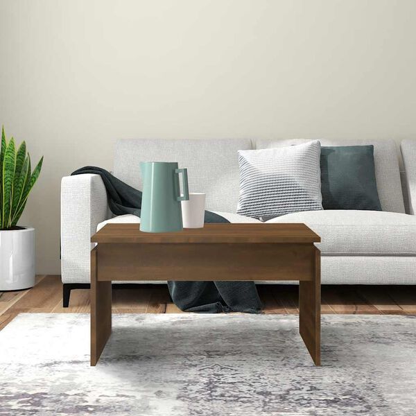 vidaXL Konferenčn&yacute; stol&iacute;k hned&yacute; dub 68x50x38 cm spracovan&eacute; drevo