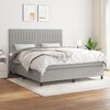 vidaXL Boxspring posteľ s matracom svetlosiv&aacute; 100x200 cm l&aacute;tka