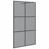 vidaXL Stena walk-in sprchy Čierna 115 x 195 cm tvrden&eacute; sklo