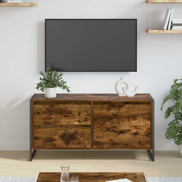 vidaXL TV skrinka Dymov&aacute; dub 100 x 36 x 49.5 cm Kompozitn&eacute; drevo