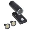 vidaXL N&aacute;stenn&aacute; LED lampa, nehrdzavej&uacute;ca oceľ, valec, čierna so senzorom