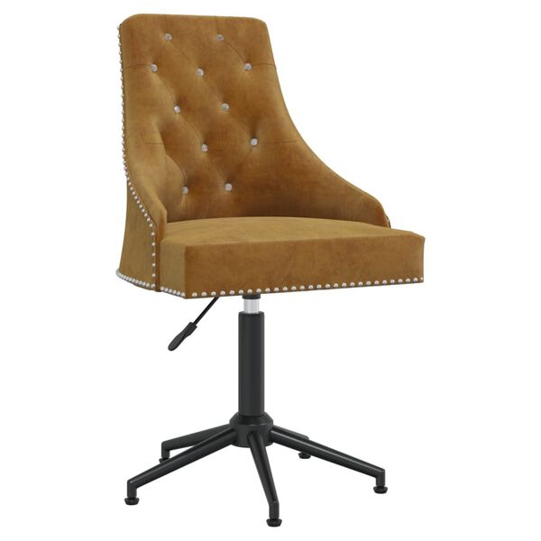 vidaXL Otočn&aacute; kancel&aacute;rska stolička hned&aacute; zamatov&aacute;