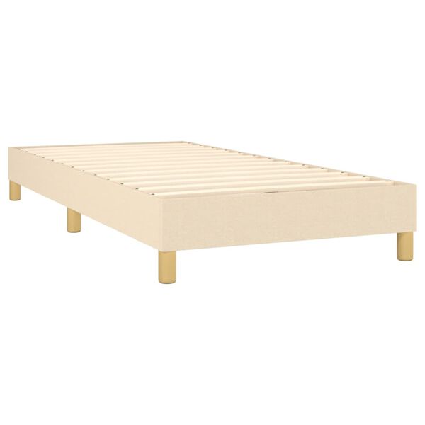 vidaXL Boxspring posteľ s matracom krémová 100x200 cm látka