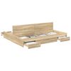 vidaXL R&aacute;m postele s &uacute;ložn&yacute;m prostorem Sonoma dub 200 x 200 cm