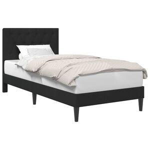 vidaXL R&aacute;m postele s čelnou doskou Čierna 80 x 200 cm Zamat