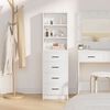 vidaXL Highboard so z&aacute;suvkou Biela 40 x 41 x 135 cm Kompozitn&eacute; drevo