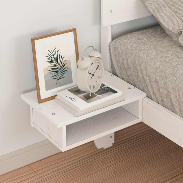 vidaXL R&aacute;m postele Biela 90 x 190 cm Mas&iacute;vne borovicov&eacute; drevo