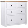 vidaXL Komoda biela 80x40x83 cm borovica Panama Range