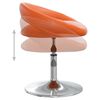 vidaXL Otočn&eacute; jed&aacute;lensk&eacute; stoličky 2 ks oranžov&eacute; umel&aacute; koža