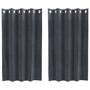 vidaXL Zatemňovacie z&aacute;vesy 2 ks Svetlosiv&aacute; 140 x 140 cm Zamat