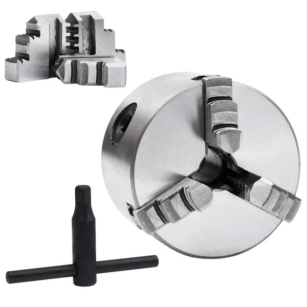 vidaXL 3-čeľusťov&eacute; samostrediace skľučovadlo na s&uacute;struh 80 mm oceľov&eacute;