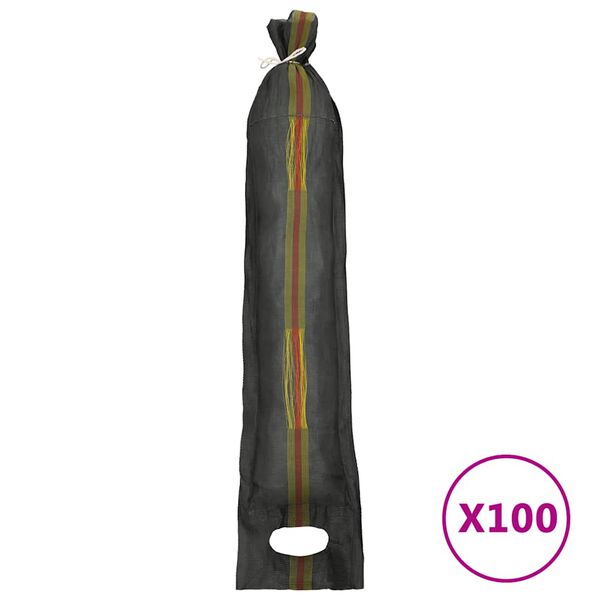 vidaXL Vrecia na piesok 100 ks tmavo zelen&eacute; 103x25 cm HDPE
