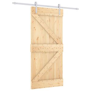 vidaXL Posuvn&eacute; dvere 95 x 210 cm Mas&iacute;vne borovicov&eacute; drevo (neupraven&eacute;)