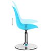 vidaXL Otočn&eacute; jed&aacute;lensk&eacute; stoličky 2 ks, modr&eacute;, umel&aacute; koža