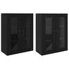 vidaXL Z&aacute;vesn&eacute; skrinky 2 pcs Čierny dub 69,5 x 34 x 90 cm