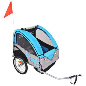 vidaXL Cyklovoz&iacute;k, sivo modr&yacute; 30 kg