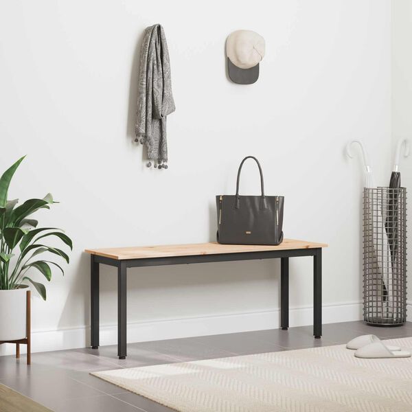 vidaXL lavička Pr&iacute;rodn&aacute; 110 x 35 x 45 cm Mas&iacute;vne borovicov&eacute; drevo