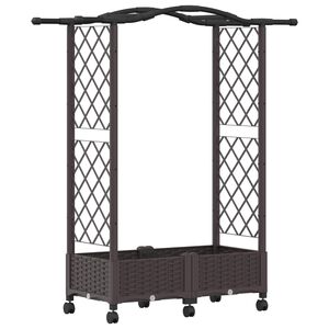 vidaXL Vyv&yacute;&scaron;en&yacute; z&aacute;hon s mriežkou a strechou Hned&aacute; 124 x 40 x 129 cm PP