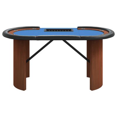 vidaXL Pokrový stôl pre 10 hráčov so zásobníkom modrý 160x80x75 cm
