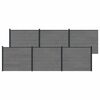 vidaXL Diel plotu 6 ks 1020 x 146 cm WPC a hlin&iacute;k Siv&aacute;