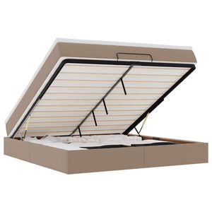 vidaXL Osmansk&yacute; r&aacute;m postele s matracom kapuč&iacute;nov&yacute; 180x200cm umel&aacute; koža