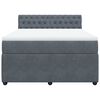 vidaXL Posteľn&yacute; r&aacute;m boxspring s matracom tmavosiv&yacute; 160x200 cm zamat