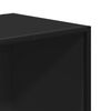 vidaXL Knižnica, čierna 97,5x33x107,5 cm, kompozitn&eacute; drevo a kov