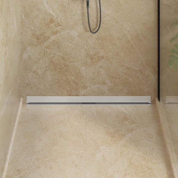 vidaXL N&aacute;stenn&yacute; odtok do sprchy Strieborn&aacute; 100 cm Nerezov&aacute; oceľ 304