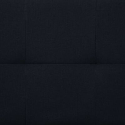 vidaXL Rozkladacia pohovka s 2 vankúšmi, čierna, polyester