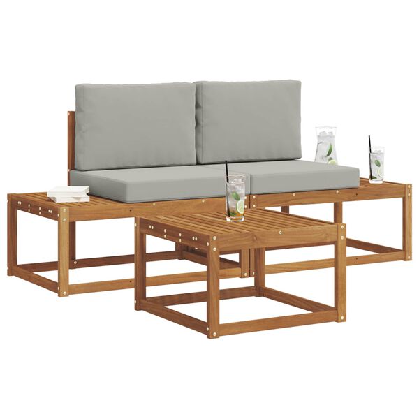 vidaXL Z&aacute;hradn&aacute; s&uacute;prava gaučov s vank&uacute;&scaron;om 3 pcs Pr&iacute;rodn&aacute;