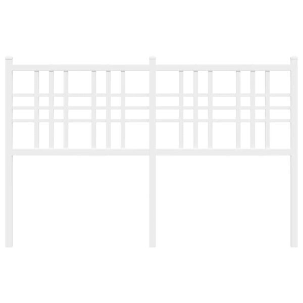 vidaXL Kovov&eacute; n&aacute;hradn&eacute; čelo postele biele 120 cm