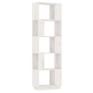 vidaXL Knižnica/deliaca stena biela 51x25x163,5 cm mas&iacute;vna borovica