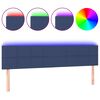 vidaXL Čelo postele s LED modr&eacute; 160x5x78/88 cm l&aacute;tka