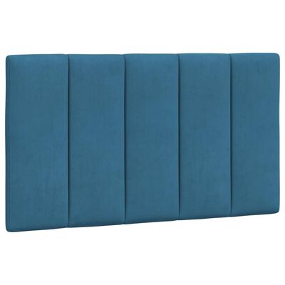 vidaXL Rám postele s čelom modrý 80x200 cm zamat