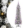 vidaXL Umel&yacute; vianočn&yacute; stromček Biela 180 cm PVC, kov a plast