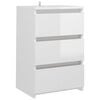 vidaXL Nočn&yacute; stol&iacute;k, leskl&yacute; biely 40x35x62,5 cm, kompozitn&eacute; drevo