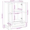 vidaXL Highboard s dverami Hned&aacute; 40 x 33 x 110 cm Mas&iacute;vne mango drevo