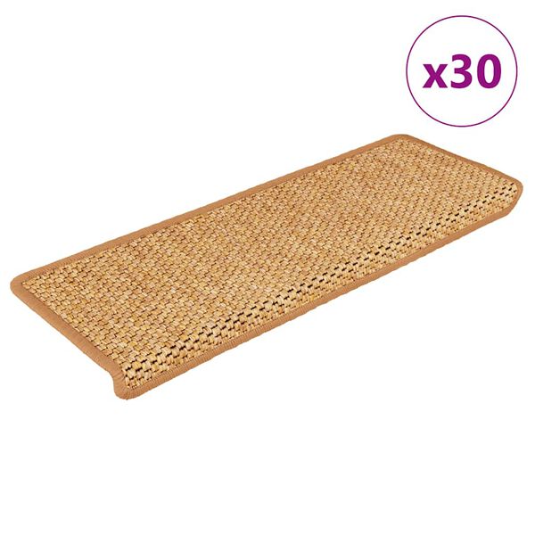 vidaXL N&aacute;&scaron;ľapy na schody vzhľad sisalu 30 ks 65x21x4 cm sisal