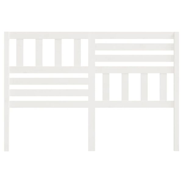 vidaXL Čelo postele biele 146x4x100 cm masívna borovica