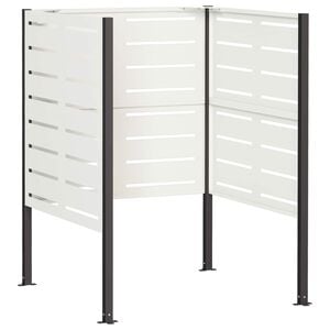 vidaXL Z&aacute;brana na kontajner na odpad 85 x 85 x 113 cm Oceľ Biela