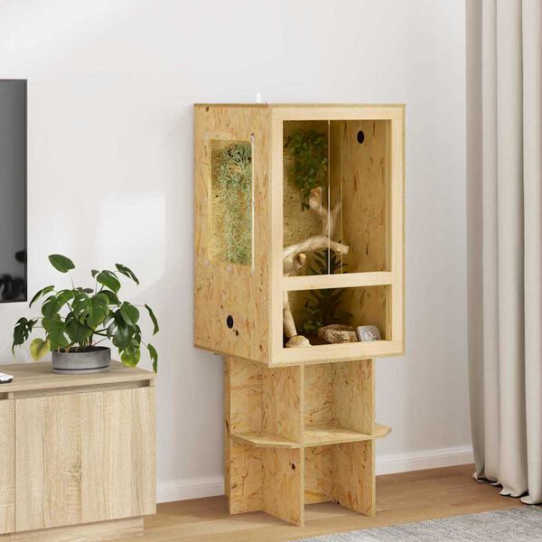 vidaXL Ter&aacute;rium Hned&aacute; 50 x 50 x 80 cm OSB