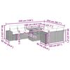 vidaXL 10-dielna záhradná sedacia súprava a vankúše polyratan akácia