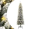 vidaXL Umel&yacute; vianočn&yacute; stromček 150 LED a vločky snehu 150 cm