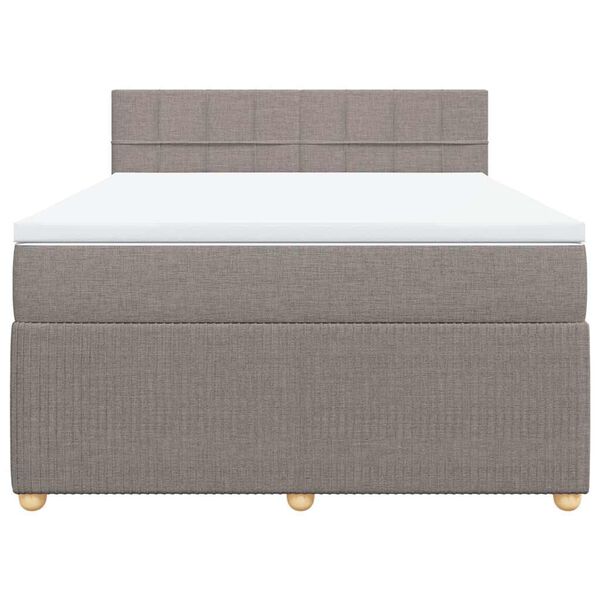 vidaXL Boxspring posteľ s matracom sivohned&yacute; 140x190 cm l&aacute;tka
