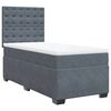vidaXL Posteľný rám boxspring s matracom tmavosivý 90x200 cm zamat