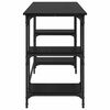 vidaXL St&ocirc;l s poličkou Čierny dub 140 x 50 x 75 cm Kompozitn&eacute; drevo