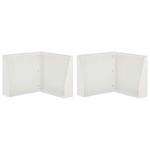 vidaXL Oporn&yacute; m&uacute;r 2 ks 50 x 50 x 30 cm Oceľ Biela